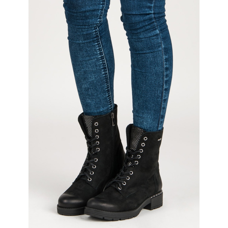 Botas con cordones VINCEZA negro 1