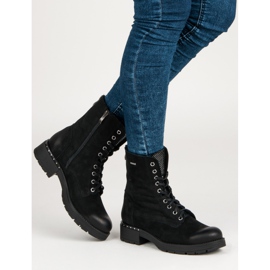 Botas con cordones VINCEZA negro 2