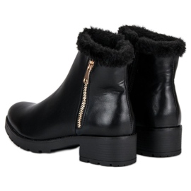 J. Star Botas de moda con piel negro 4