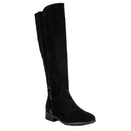 Filippo Botas de gamuza para mujer negro 4