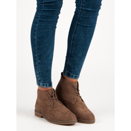 Botines bajos anudados marrón 1 Botines bajos anudados marrón 1