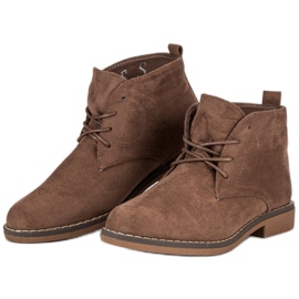 Botines bajos anudados marrón 4