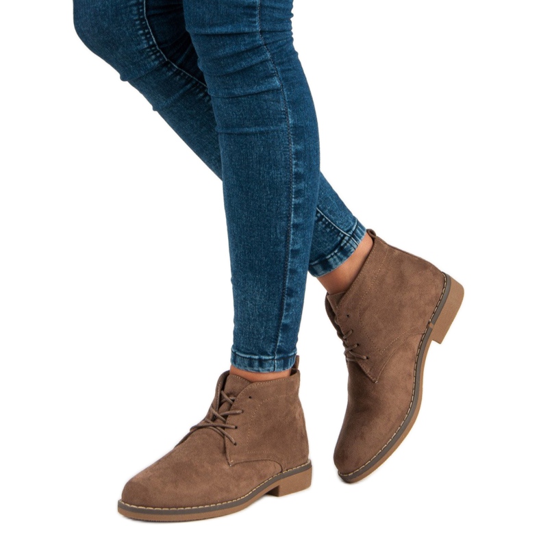 Botines bajos anudados marrón 2 Botines bajos anudados marrón 2