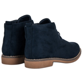 Botines bajos anudados azul marino 3