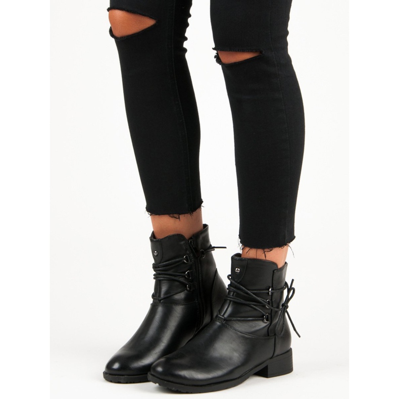 J. Star Botas de mujer con ribete negro 1