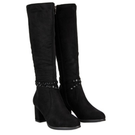 Botas de ante en el poste negro 5