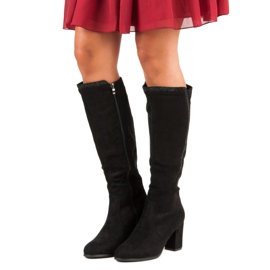 Botas de ante negras negro 1
