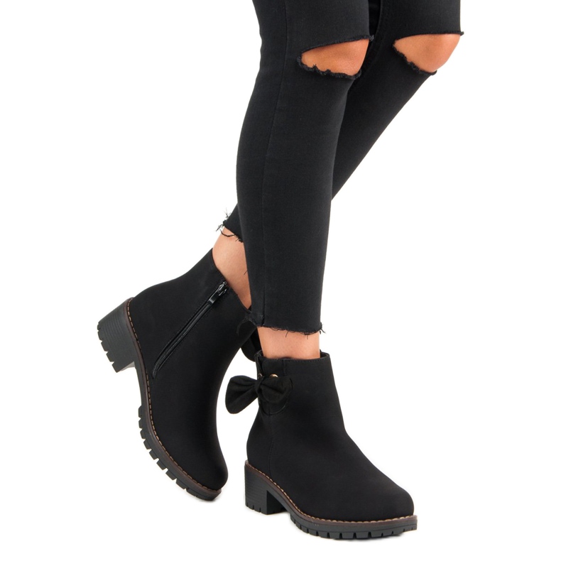 Botas negras de tacón negro 2