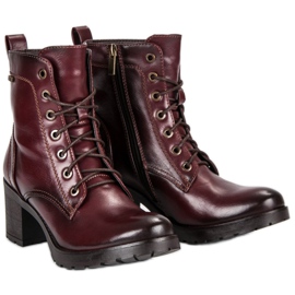 Botas vinceza cordones burdeos rojo 6