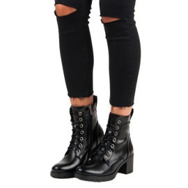 Botas vinceza negras con cordones negro 1