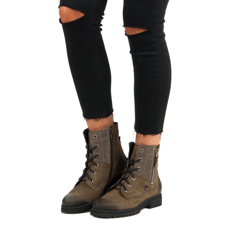 Elegantes trabajadores de color caqui VINCEZA verde 2