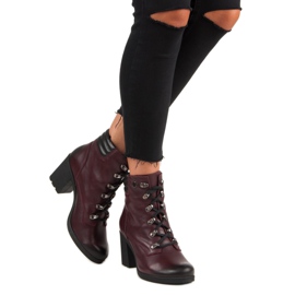 Cómodas botas de tacón VINCEZA rojo 2 Cómodas botas de tacón VINCEZA rojo 2