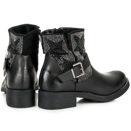 Kylie Botas de rock negro 4