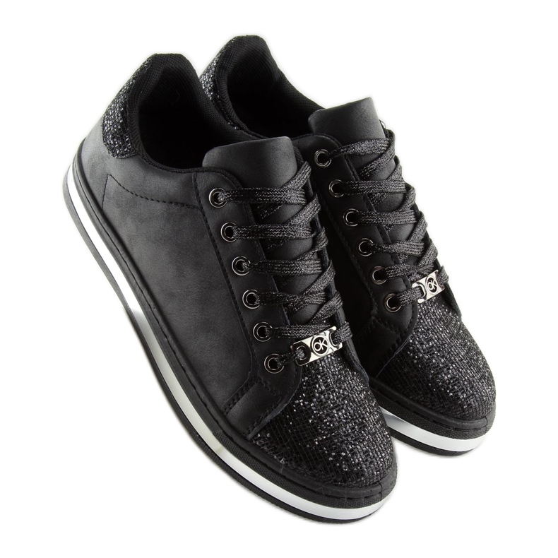 Deportivas negras de mujer BK-81 Black negro 2