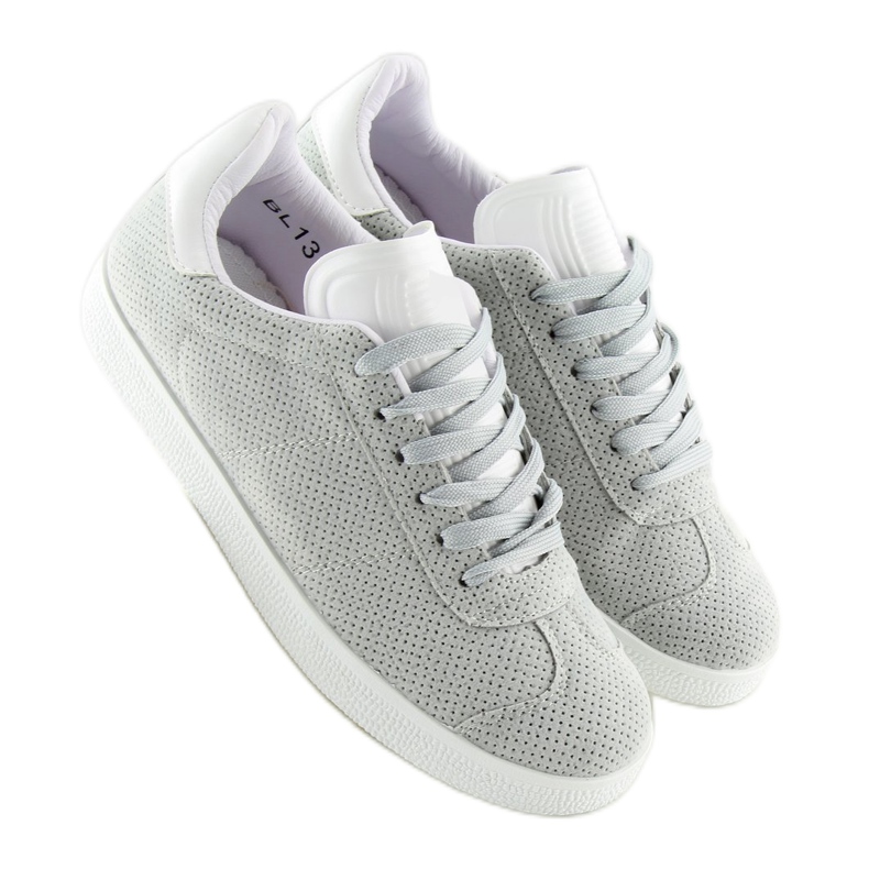 Deportivas de mujer grises y blancas BL131P GRIS/BLANCO 2