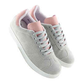 Deportivas de mujer gris y rosa BL131P GRIS/ROSA 2