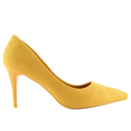 Zapatos tacón ante amarillo LEI-90 Amarillo 3