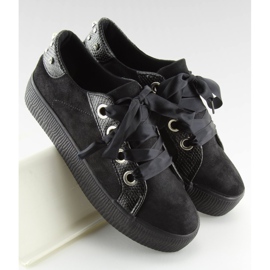 Deportivas negras de mujer BS096 BAS-1 Black negro 1