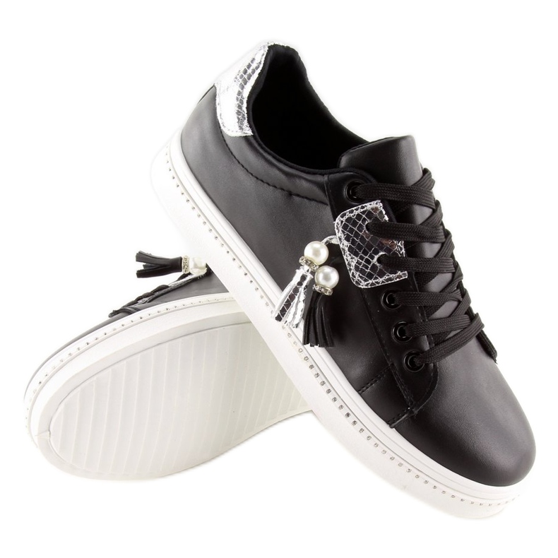 Deportivas negras de mujer 88038 NEGRO/BLANCO 2 Deportivas negras de mujer 88038 NEGRO/BLANCO 2