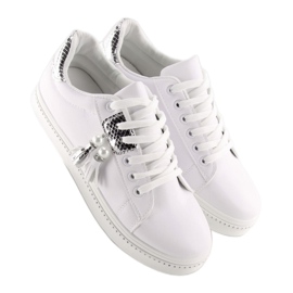 Deportivas mujer blancas y plateadas 88038 BLANCO/PLATA 1