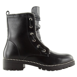 Botas negras para mujer trabajadora negra NC251 Black negro 3