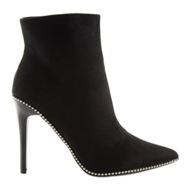 Botas negras ZY153 negras en un alfiler negro 4
