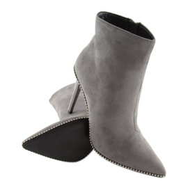 Gris ZY153 Botas grises en un alfiler 1