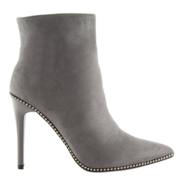 Gris ZY153 Botas grises en un alfiler 4