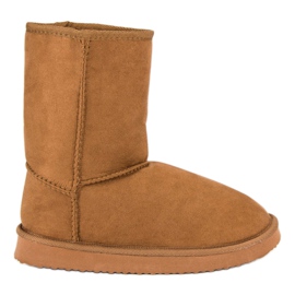Botas de nieve de gamuza marrón 1