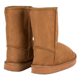 Botas de nieve de gamuza marrón 4