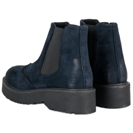 Corina Cómodas botas de ante azul 2