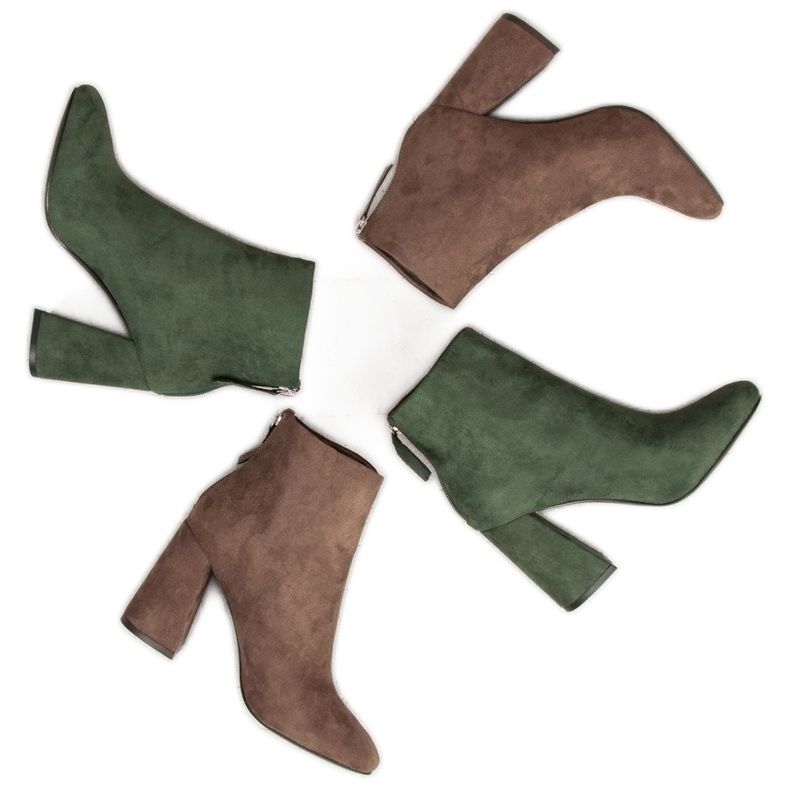 Corina Botas de gamuza elegantes verde 2