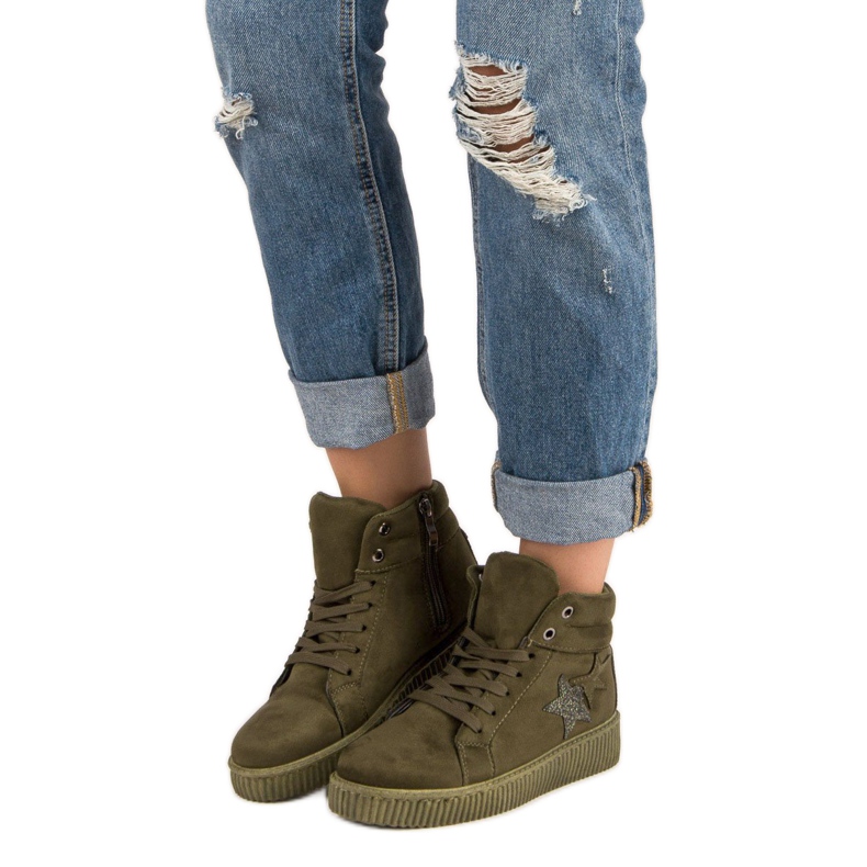 Mckeylor Zapatillas deportivas de ante verde 1