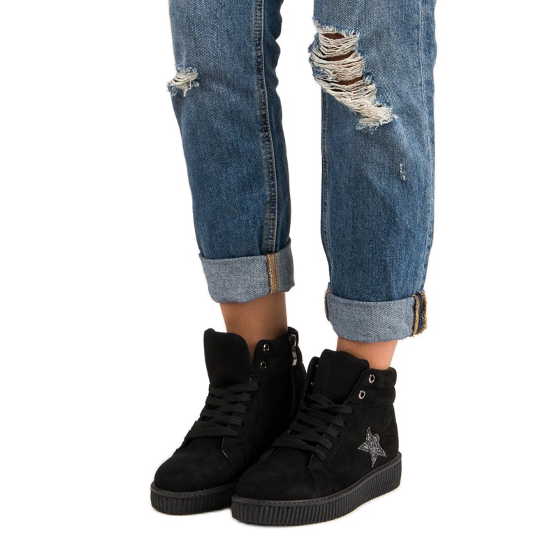 Mckeylor Zapatillas deportivas de ante negro 1