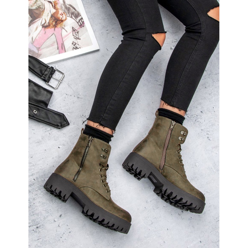 Corina Trabajadores de gamuza anudados marrón 1