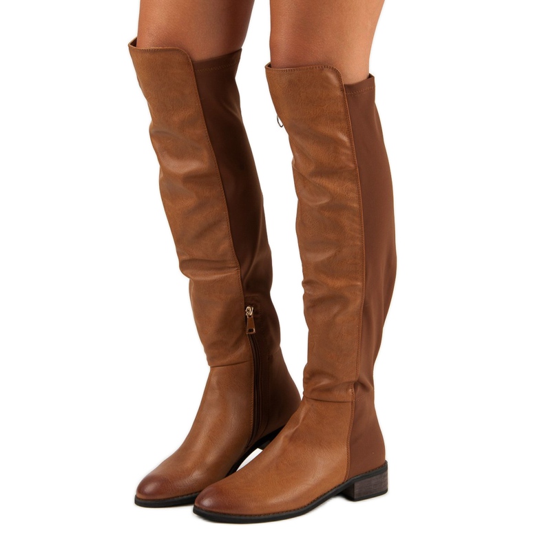 Corina Botas marrones arriba de la rodilla marrón 1