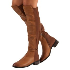 Corina Botas marrones arriba de la rodilla marrón 2