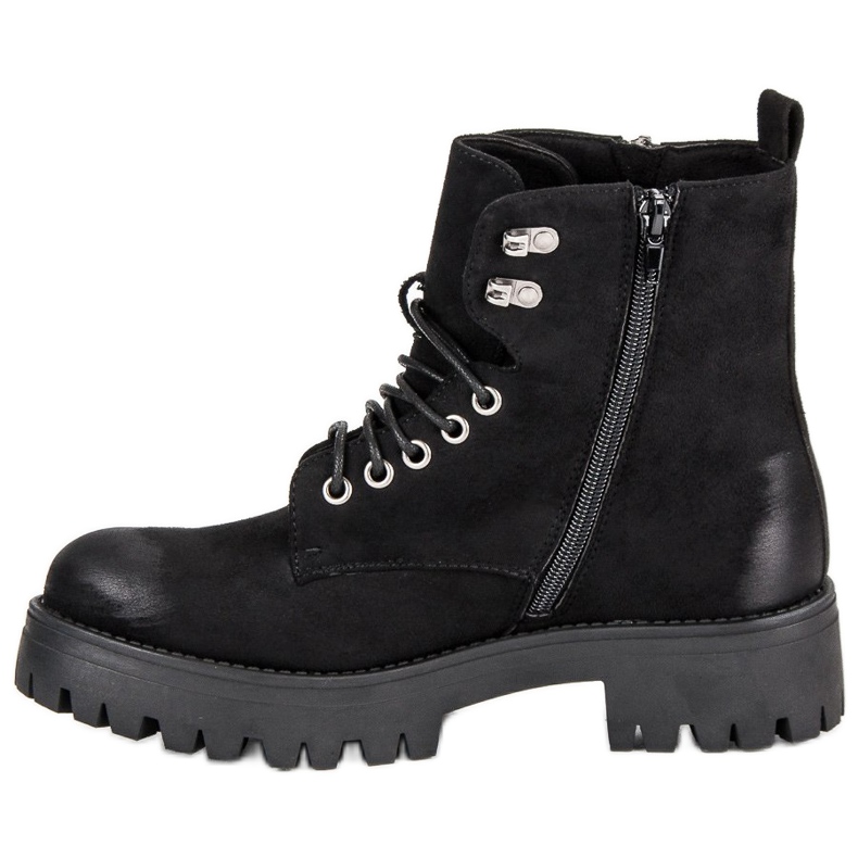 Corina Trabajadores de gamuza anudados negro 1 Corina Trabajadores de gamuza anudados negro 1