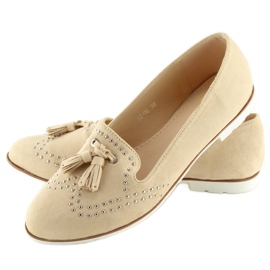 Mocasines mujer beige 22-05 Beige 2
