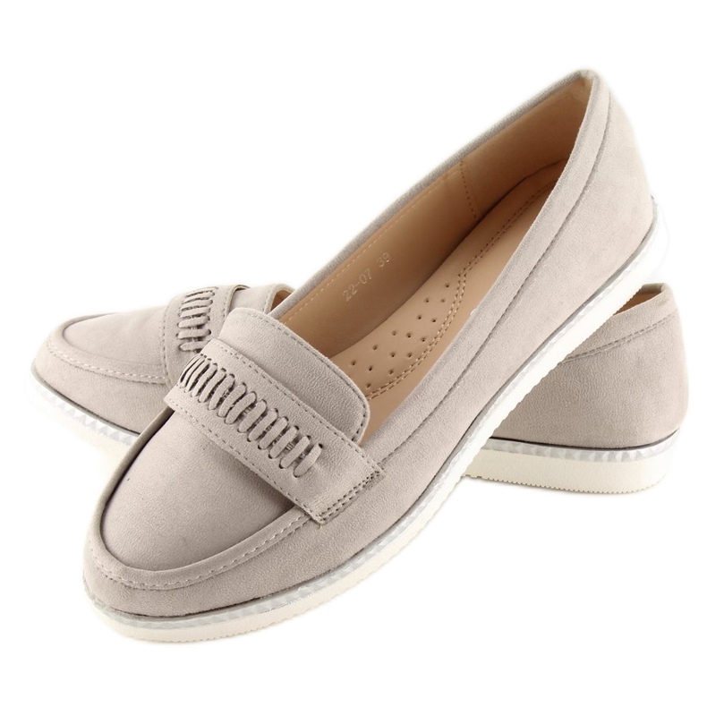 Mocasines grises para mujer 22-07 Gris 1 Mocasines grises para mujer 22-07 Gris 1