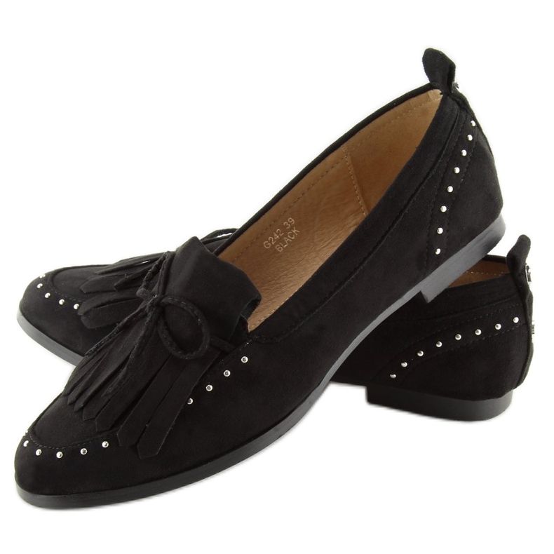Black Mocasines negros de mujer G242 Black 1