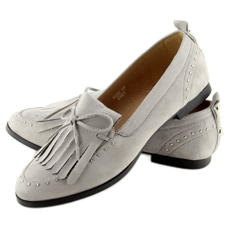 Gris Mocasines grises de mujer G242 Gris 1 Gris Mocasines grises de mujer G242 Gris 1