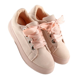 Pink H99-23 Zapatillas rosa con cintas rosado 2 Pink H99-23 Zapatillas rosa con cintas rosado 2
