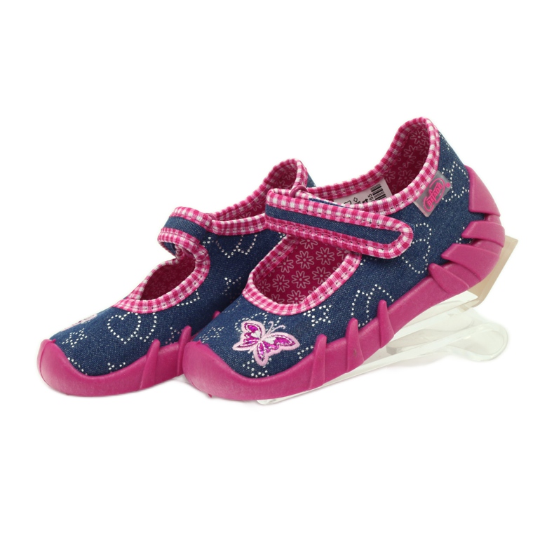 Calzado infantil befado zapatillas 109p164 gris rosa azul marino 4