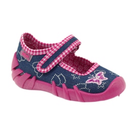Calzado infantil befado zapatillas 109p164 gris rosado azul marino 1