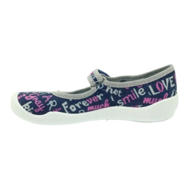 Befado zapatos para niños zapatillas bailarinas 114y311 azul marino rosado gris 2