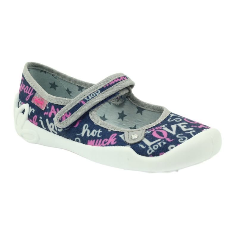 Befado zapatos para niños zapatillas bailarinas 114y311 azul marino rosa gris 1