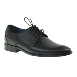 Nikopol Zapatos de cuero de hombres formales negros 1677 1