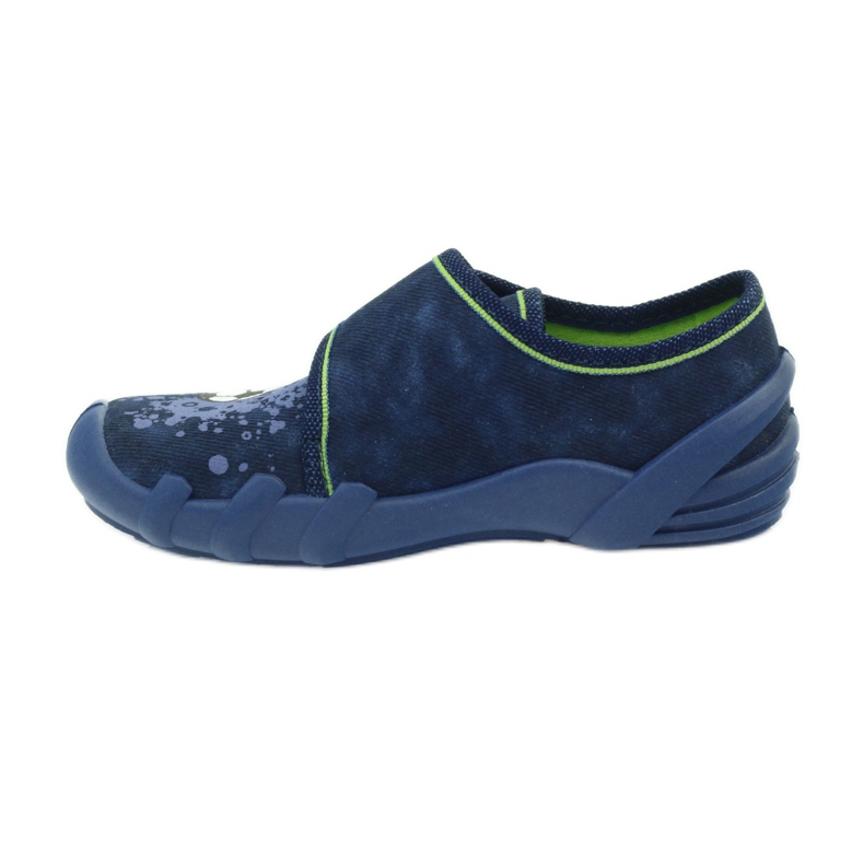 Zapatilla velcro futbolista Befado 273x237 verde azul marino 2