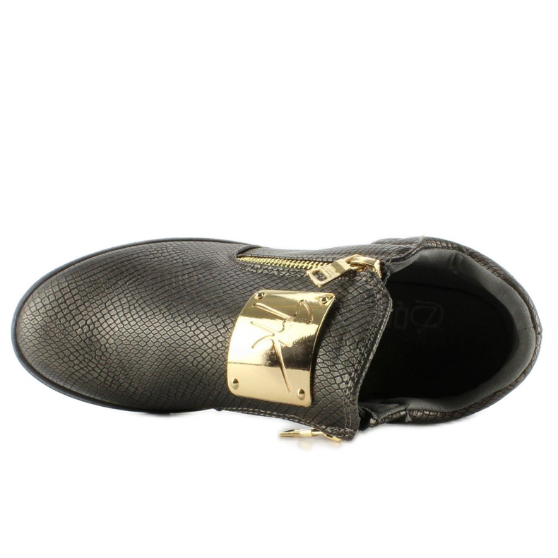 Deportivas Zanotki dorado con cremalleras 881-1 D. Grey gris 1